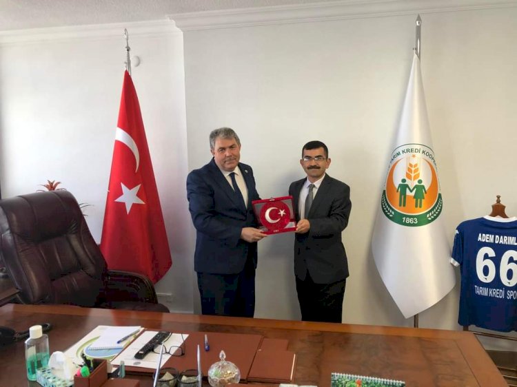 TARIM KREDİ KOOPERATİFLERİ MERKEZ BİRLİĞİ YÖNETİM KURULU Başkanı Adem Darımla ya ziyaret